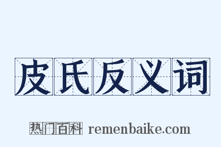 皮氏反义词是什么意思的图片